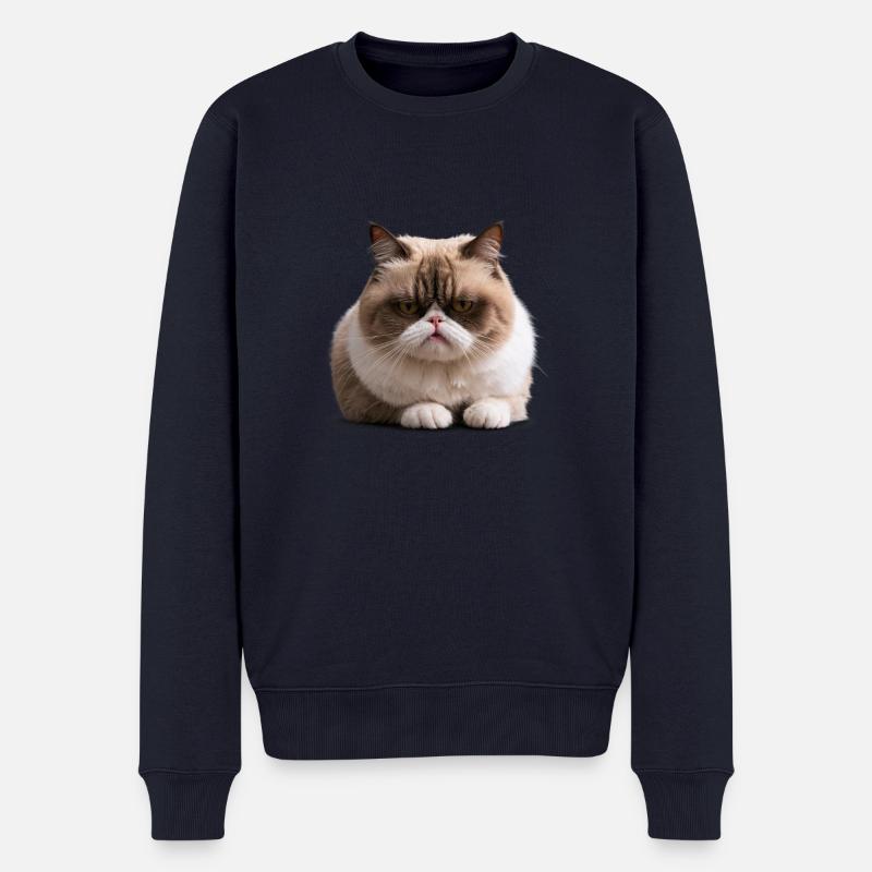 Chat du lundi, Chat , Lundi - Pull Premium bio Homme - bleu marine