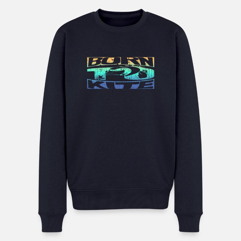 Né pour kite - Pull Premium bio Homme - bleu marine
