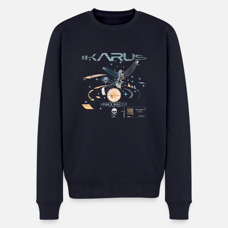 Ikarus - Männer Premium Bio Pullover - Navy
