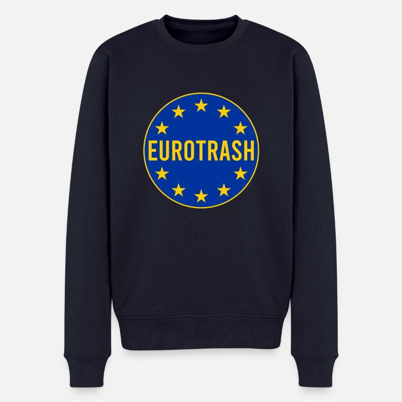 Eurotrash - Männer Premium Bio Pullover - Navy