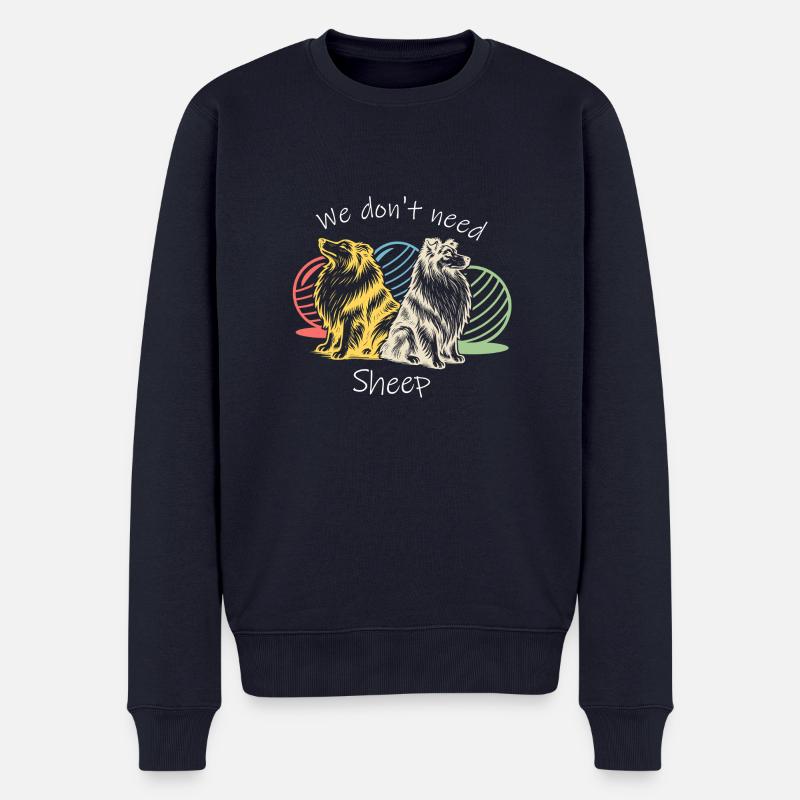Treibball (bunt) mit Text - Männer Premium Bio Pullover - Navy
