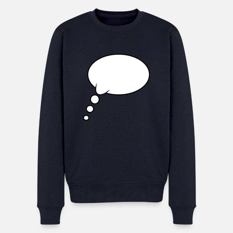 Pensée : Bubble Design - Pull Premium bio Homme - bleu marine