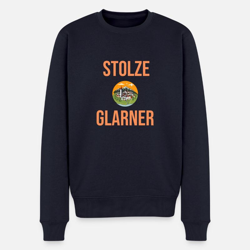 Stolze Glarner - Männer Premium Bio Pullover - Navy