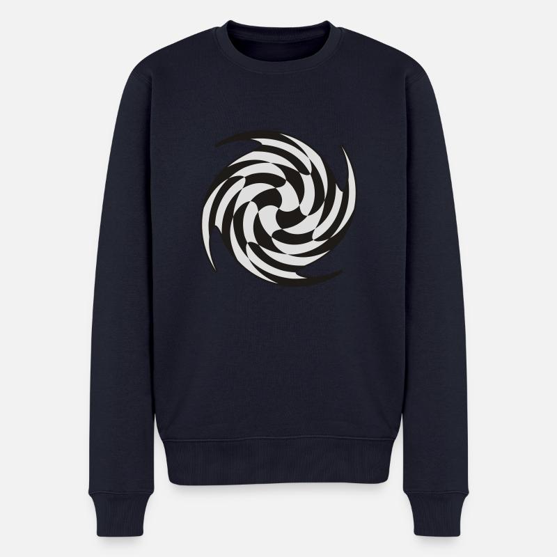 Swirl chess - Männer Premium Bio Pullover - Navy