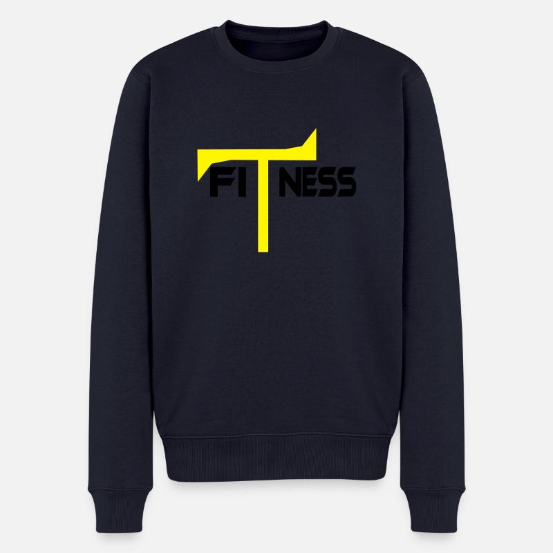 FiTness - Männer Premium Bio Pullover - Navy