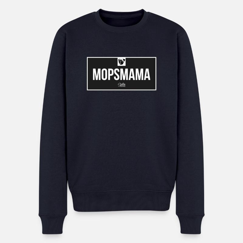 Mopsmama - Männer Premium Bio Pullover - Navy