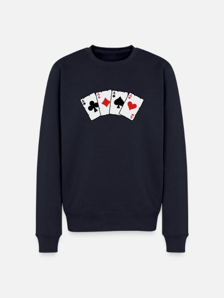 cards_3c2 - Men's Premium Organic Jumper - navy