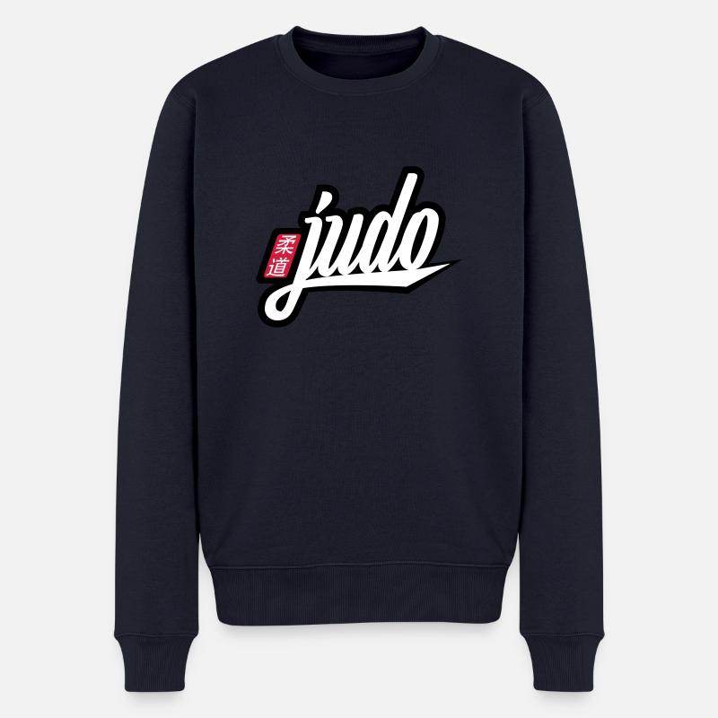Judo - Männer Premium Bio Pullover - Navy