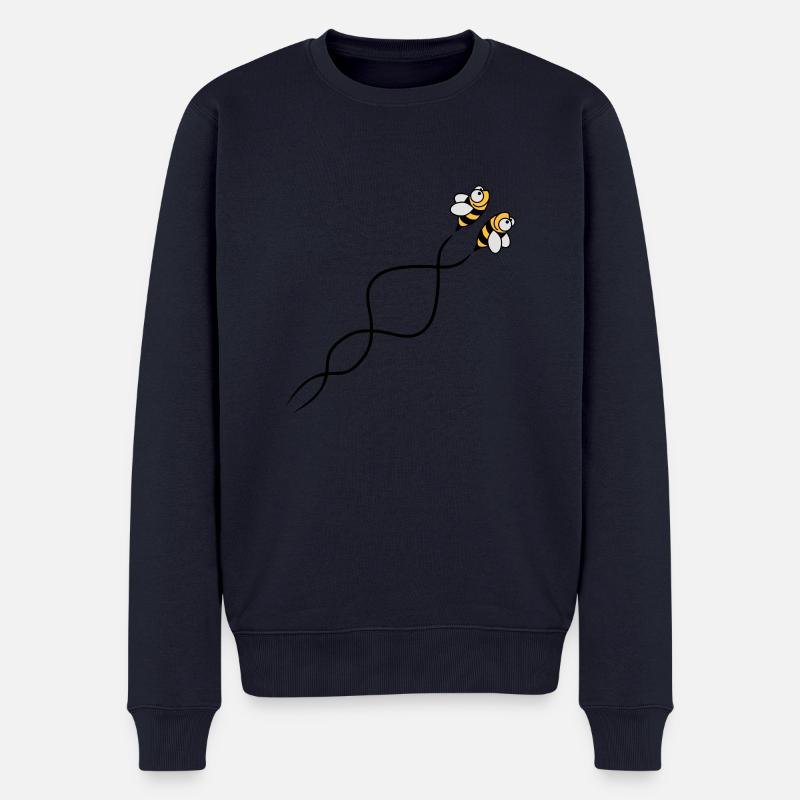 Bees - Männer Premium Bio Pullover - Navy