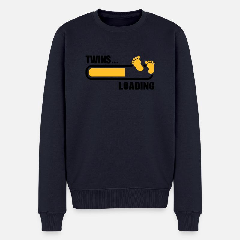 Zwillinge - Männer Premium Bio Pullover - Navy
