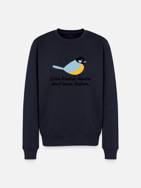 kleine Meise - Männer Premium Bio Pullover - Navy