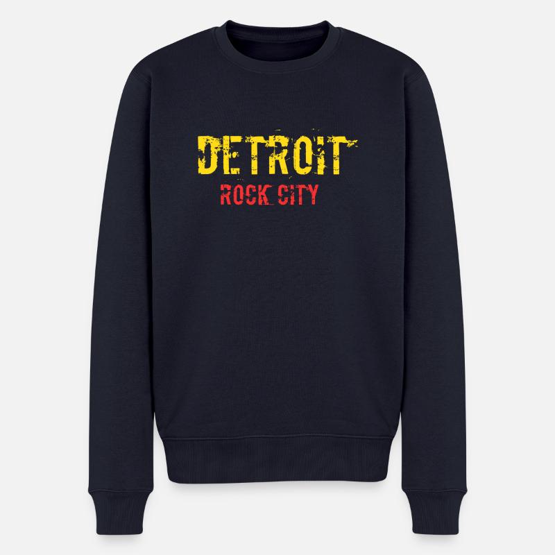 Detroit design - Männer Premium Bio Pullover - Navy