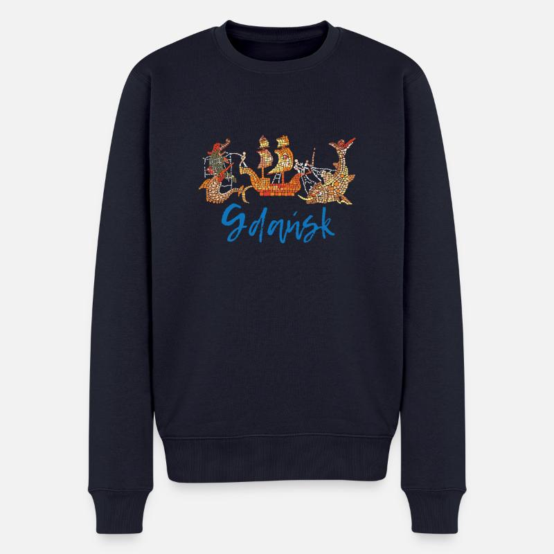 Danzig, Drachen - Männer Premium Bio Pullover - Navy