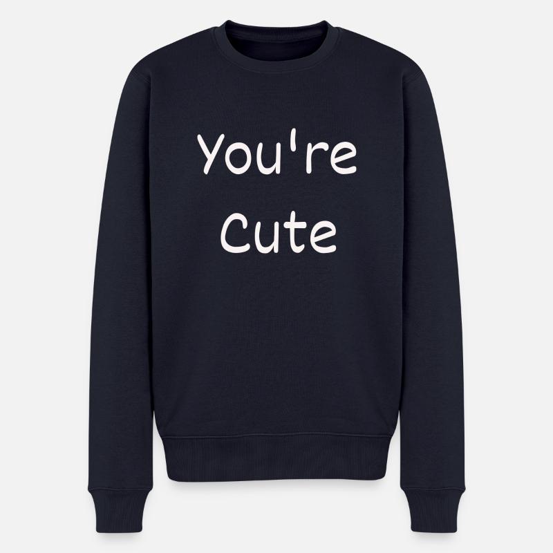 you're cute - Pull Premium bio Homme - bleu marine