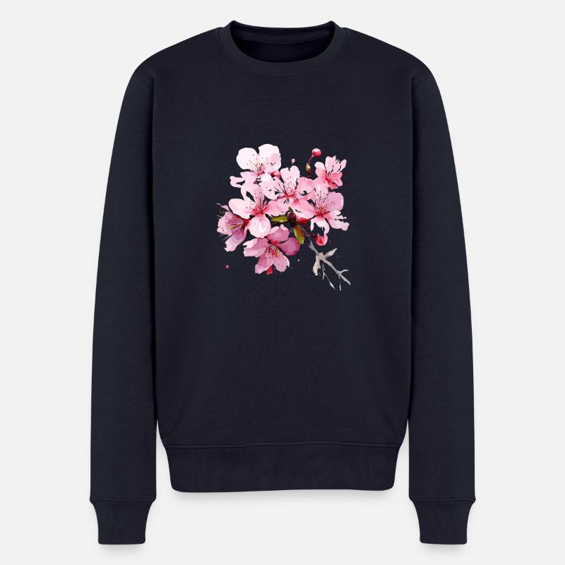 Fleur - Pull Premium bio Homme - bleu marine