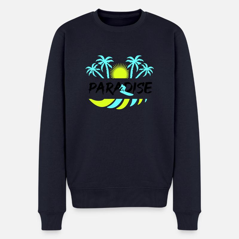 Paradis du surf - Pull Premium bio Homme - bleu marine