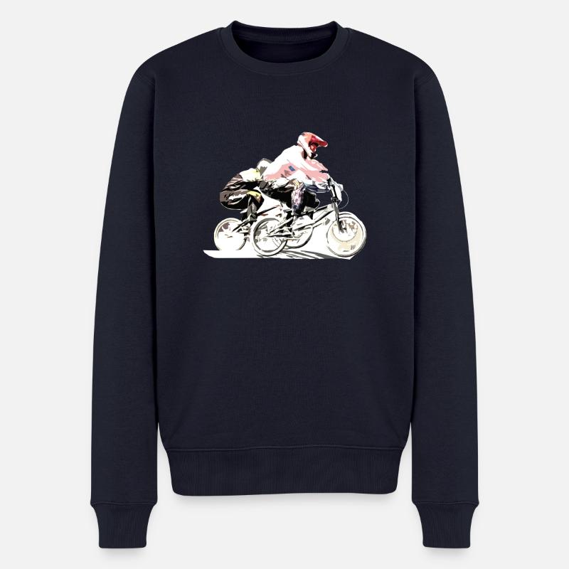 BMX Rennen - Männer Premium Bio Pullover - Navy