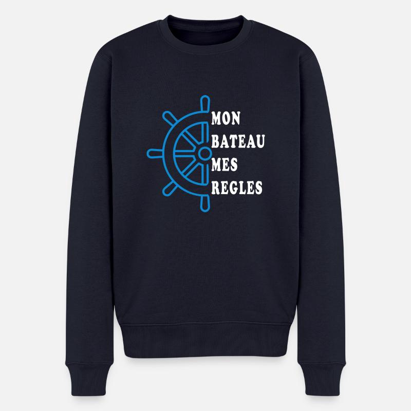 Mon bateau Mes règles - Pull Premium bio Homme - bleu marine