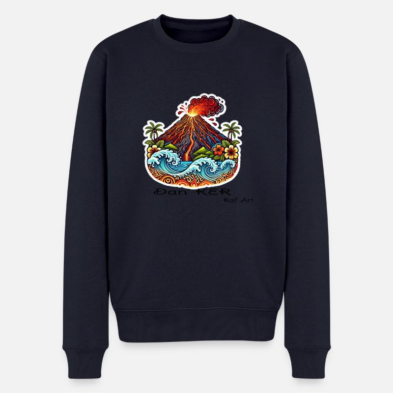 DAN KER 3 - Männer Premium Bio Pullover - Navy