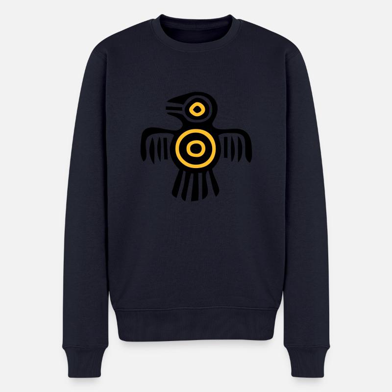 indischer Kulturvogel - Männer Premium Bio Pullover - Navy
