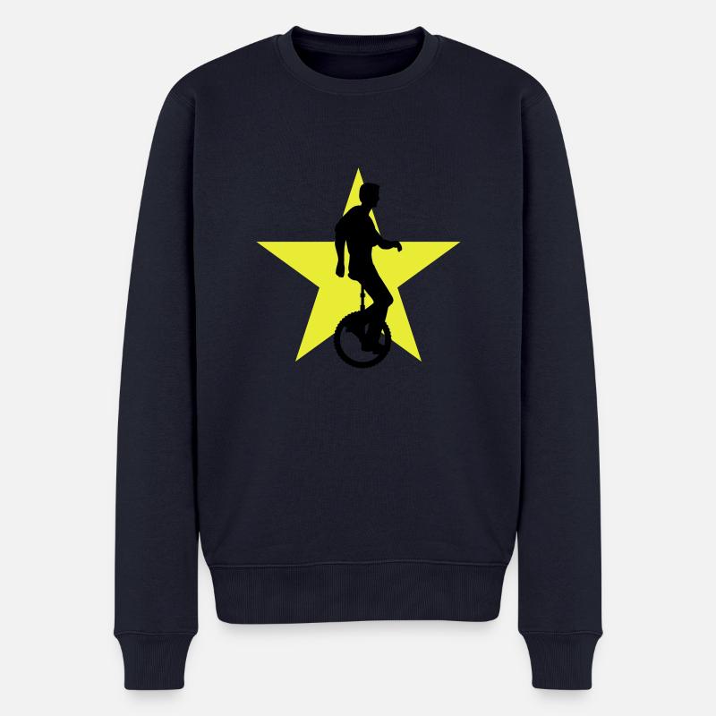 einradfahrer_2c - Pull Premium bio Homme - bleu marine