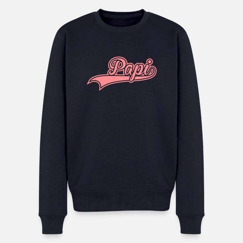 papi - Männer Premium Bio Pullover - Navy