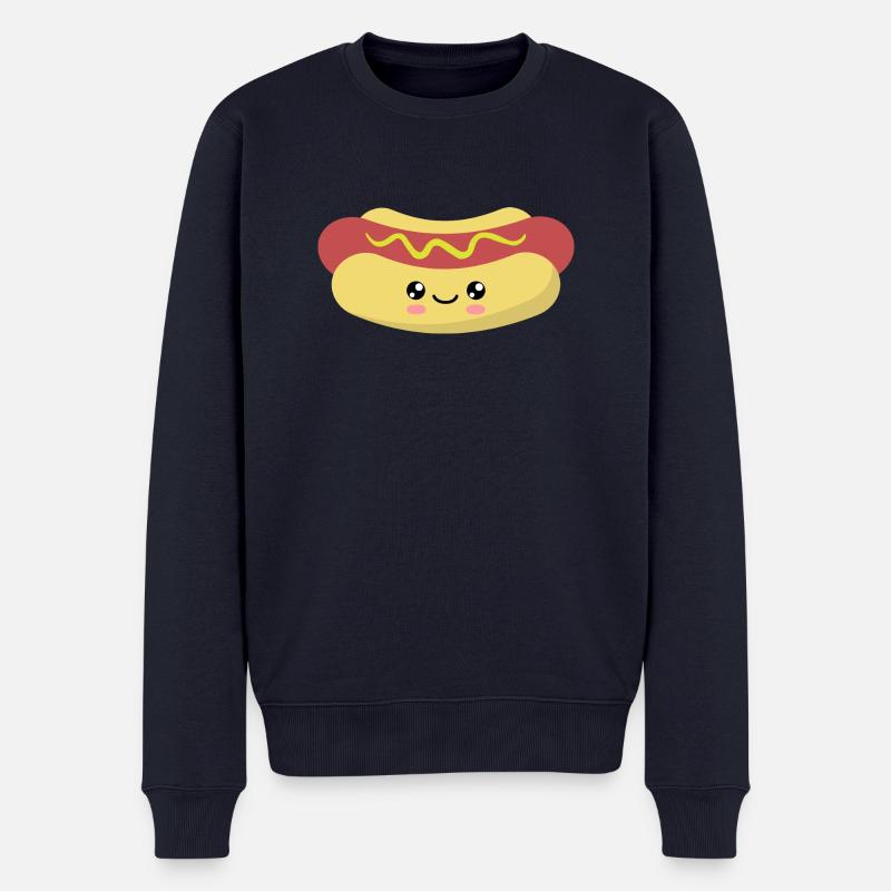 Hotdog - Männer Premium Bio Pullover - Navy