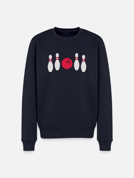In between not hit bowling - Men's Premium Organic Jumper - navy