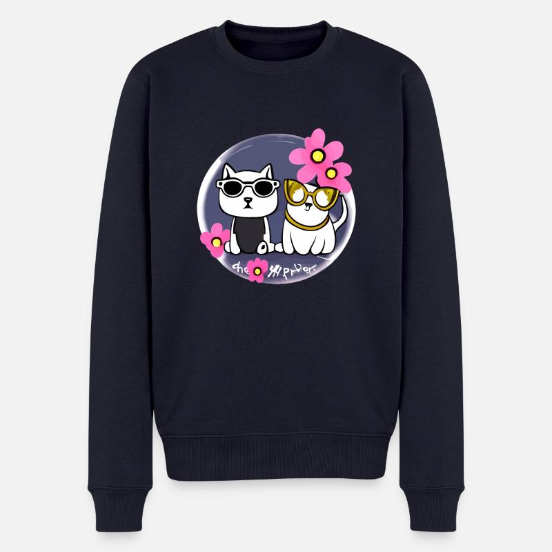 Chats mignons meilleurs amis - Pull Premium bio Homme - bleu marine
