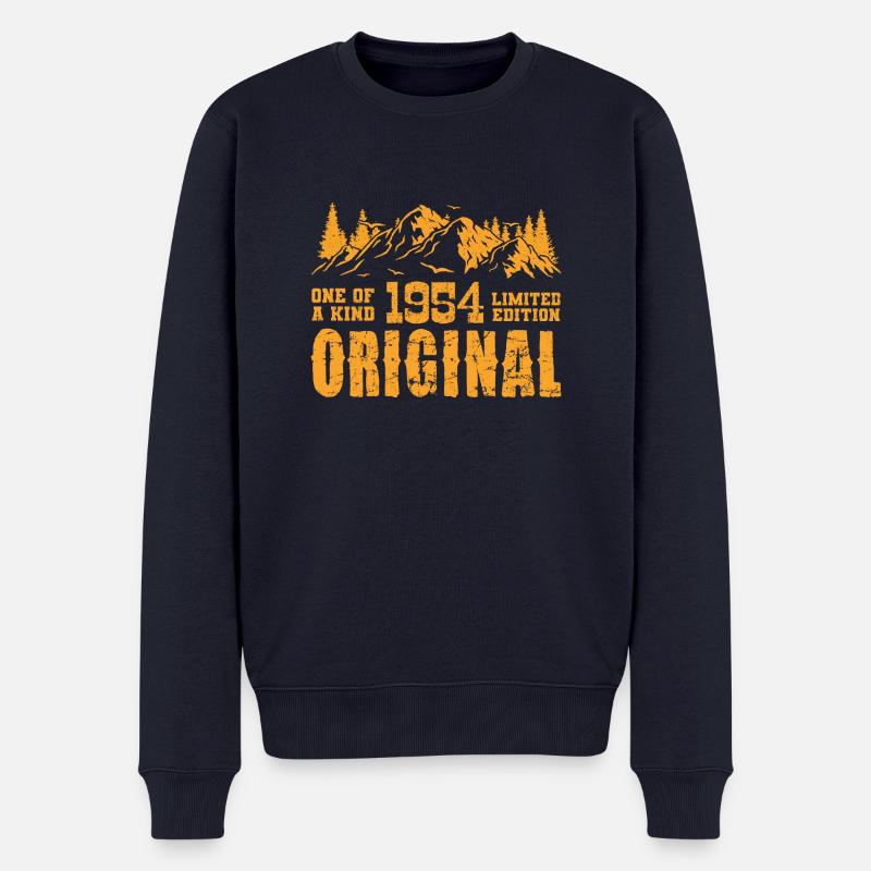 Geburtstagsgeschenk 1954 - 1954 - Männer Premium Bio Pullover - Navy