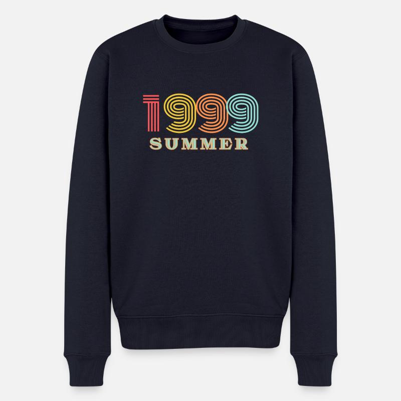 Summer 99 - Männer Premium Bio Pullover - Navy