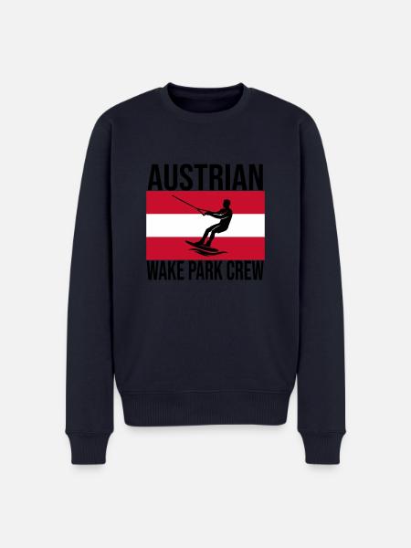 Austrian Wake Crew Wakeboard Shirt - Men's Premium Organic Jumper - navy
