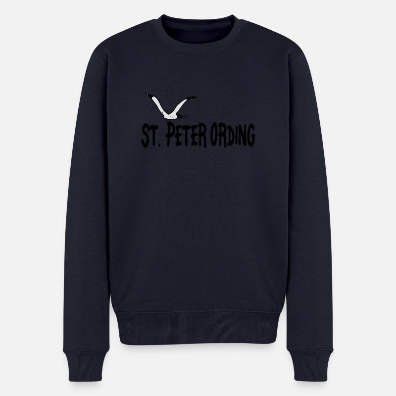 St Peter Ording - Männer Premium Bio Pullover - Navy