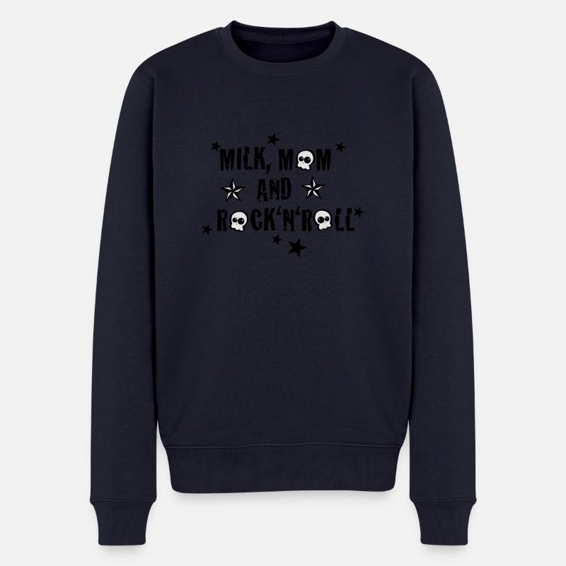 milk mom Trash - Männer Premium Bio Pullover - Navy