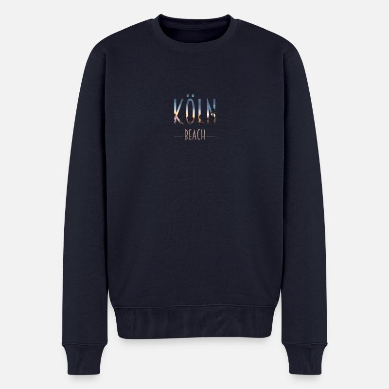 Köln Beach - Männer Premium Bio Pullover - Navy