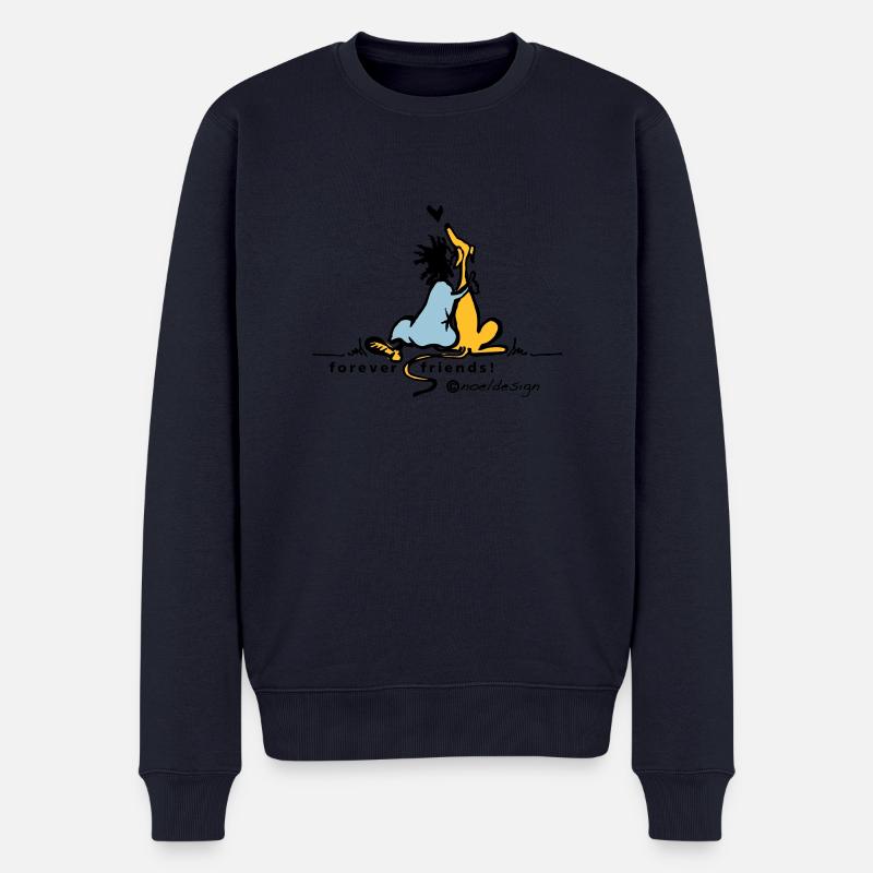 forever friends - Männer Premium Bio Pullover - Navy