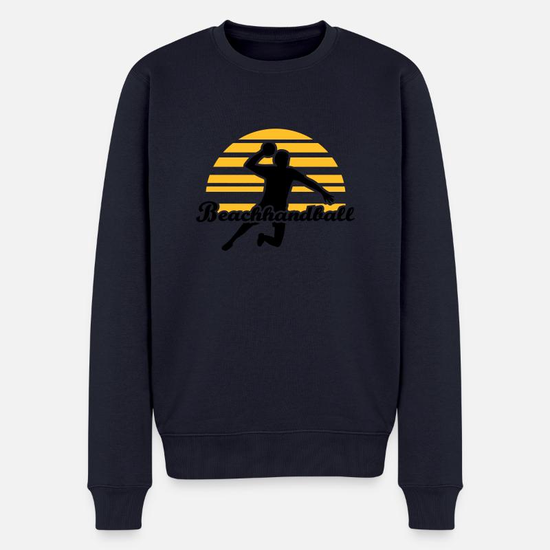 Beachhandball - Männer Premium Bio Pullover - Navy