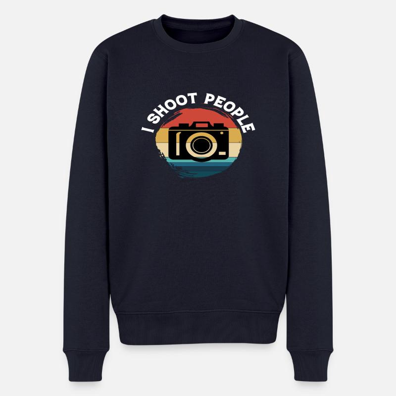 Je tire sur les gens - Pull Premium bio Homme - bleu marine