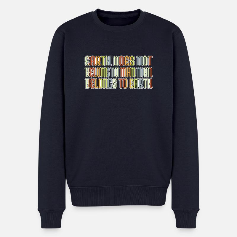 clean the seas amusing sayings animal statement - Männer Premium Bio Pullover - Navy