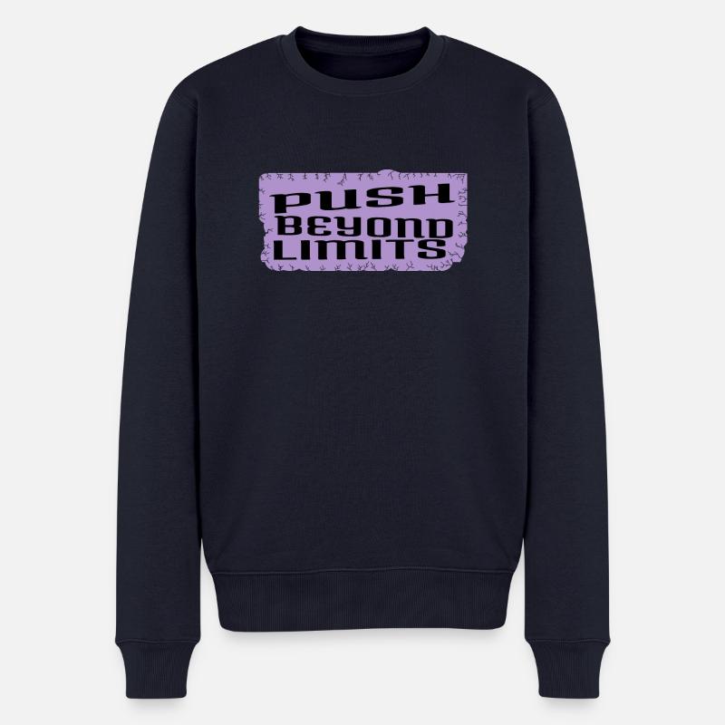 quote mental endurance awesome - Männer Premium Bio Pullover - Navy
