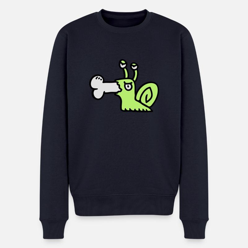 Fleischfresser Schnecke 3 - Männer Premium Bio Pullover - Navy