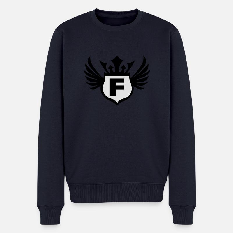 schild_f_f2 - Männer Premium Bio Pullover - Navy