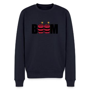boom lit tnt dynamite explode explosion - Men's Premium Organic Jumper - navy - Front - Nico (187cm)