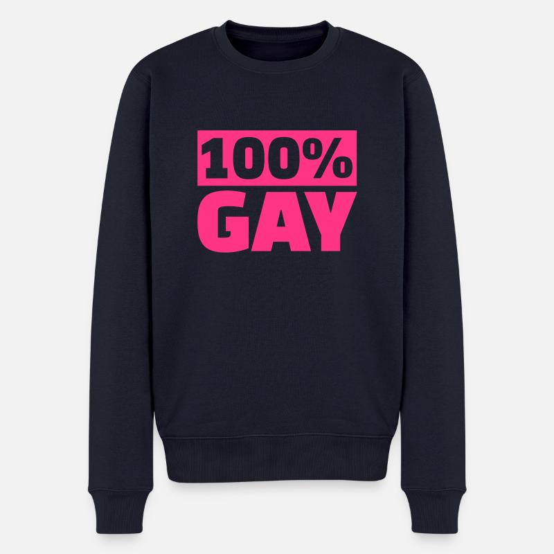 Schwul - Männer Premium Bio Pullover - Navy