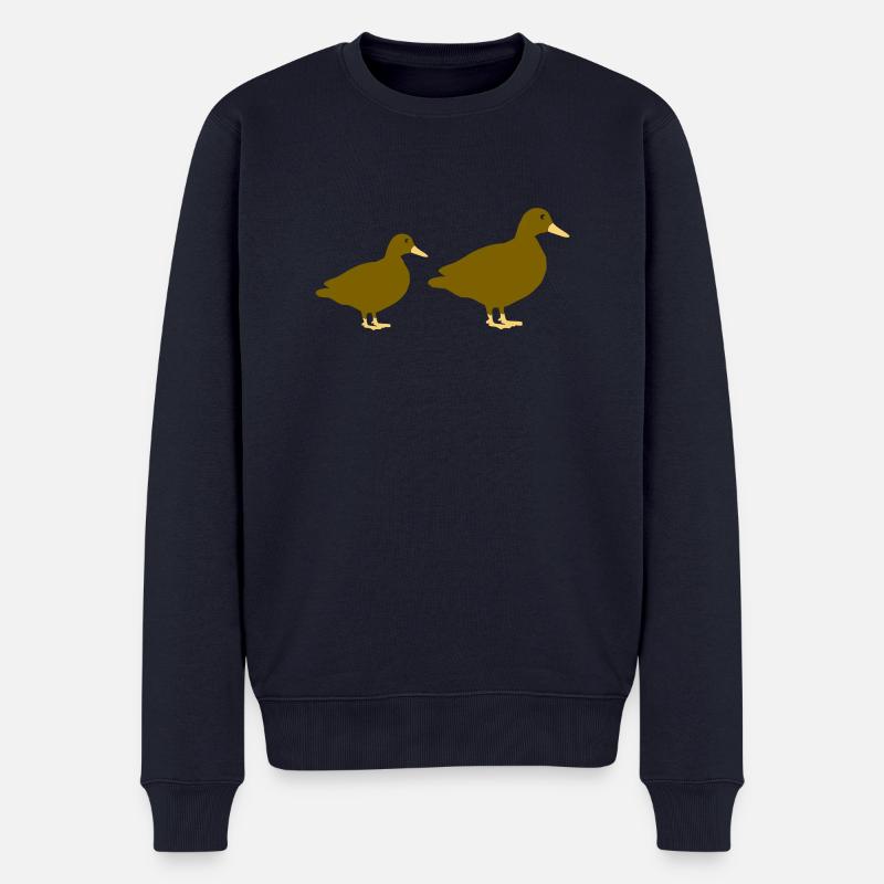 enten - Männer Premium Bio Pullover - Navy
