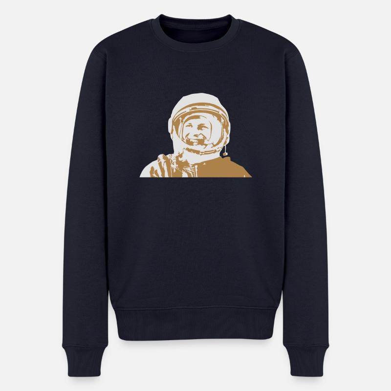 GAGARIN - Männer Premium Bio Pullover - Navy