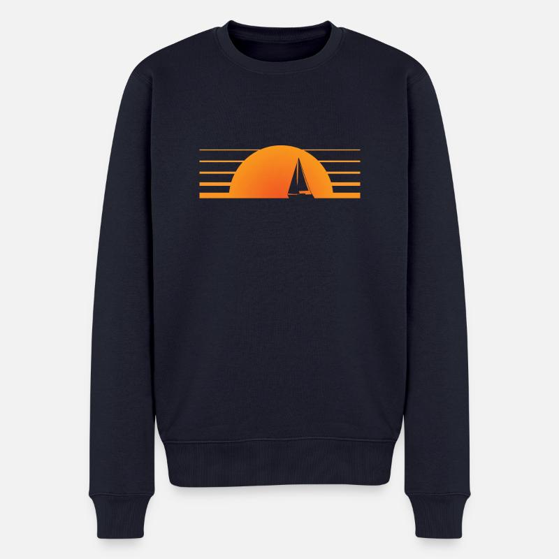 sonnenuntergang - Männer Premium Bio Pullover - Navy