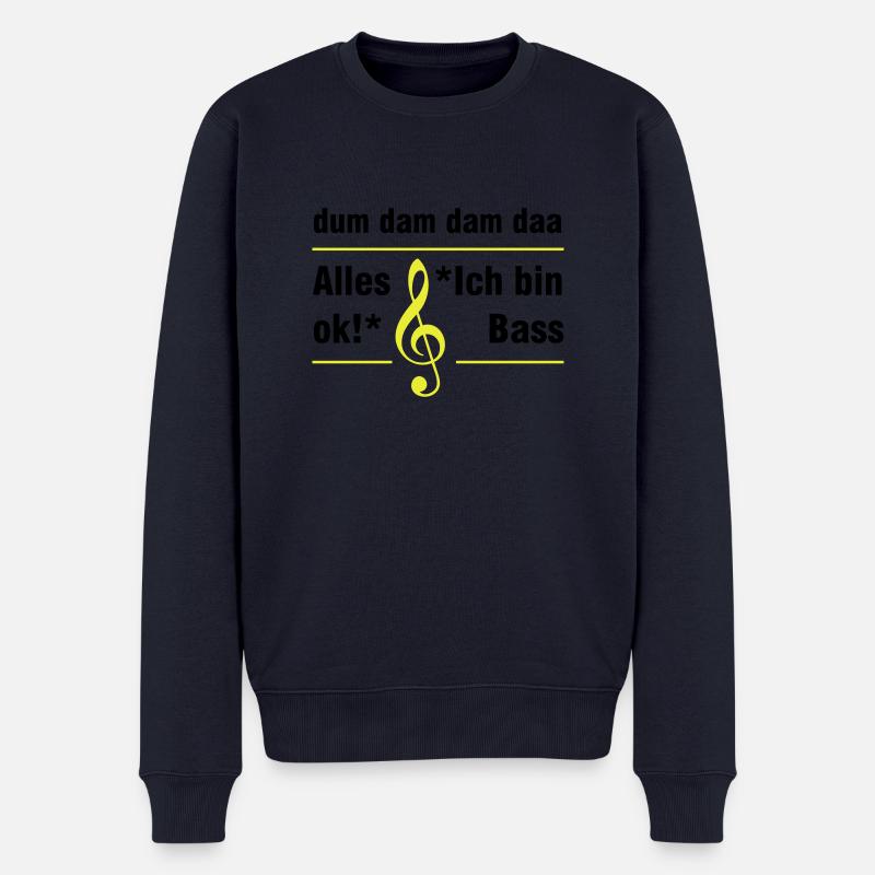 Bass - Männer Premium Bio Pullover - Navy