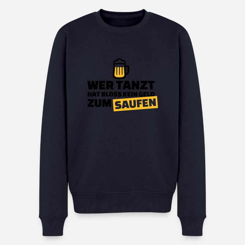 Saufen - Männer Premium Bio Pullover - Navy