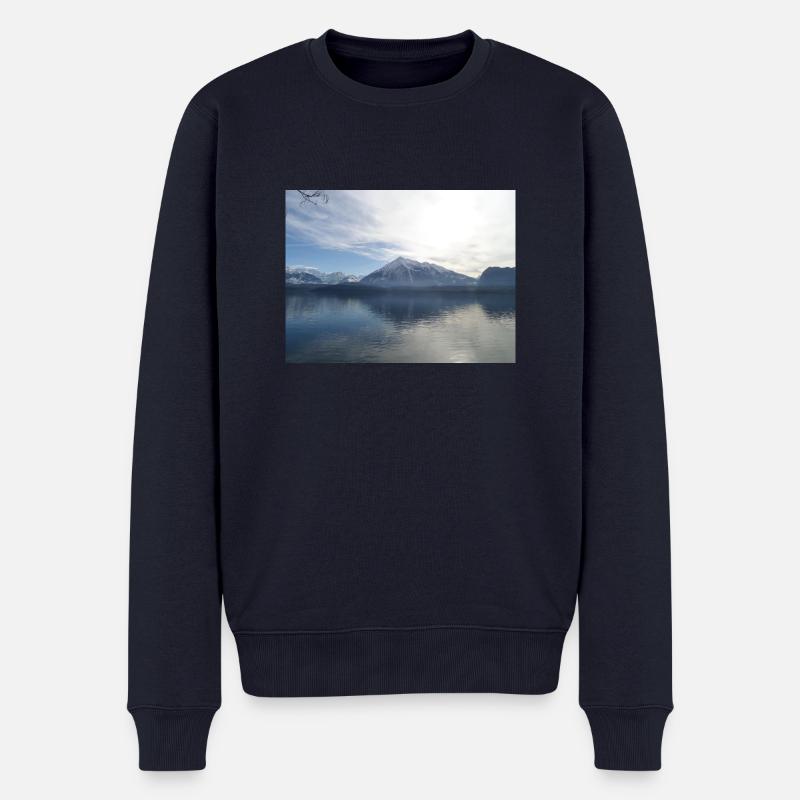 Thunersee mit Niesen - Männer Premium Bio Pullover - Navy